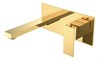Смеситель для умывальника из стены Qubic Shine Gold 475-G
