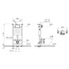 9856B003-7207 Комплект: Integra Square подвесной Безободковый унитаз + тонкое сиденье МЛ/БС+ инсталляция + панель смыва хром глянец 9856B003-7207