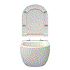 Унитаз BERGES подвесной EGO XL матовый белый Rimless 54 см, сиденье EGO XL Slim SO матовый белый, микролифт , быстросъем * - фото 58208