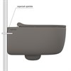 Унитаз BERGES подвесной EGO XL матовый серый Rimless 54 см, сиденье EGO XL Slim SO матовый серый, микролифт , быстросъем * - фото 58227