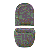 Унитаз BERGES подвесной EGO XL матовый серый Rimless 54 см, сиденье EGO XL Slim SO матовый серый, микролифт , быстросъем * - фото 58232