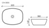 Умывальник чаша накладная Овальная Element 500*380*140мм CN5005 - фото 66092