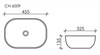 Умывальник чаша накладная прямоугольная Element 455*325*135мм CN6009 - фото 66298