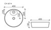 Умывальник чаша накладная круглая  Element 435*435*135мм CN6014 - фото 66318