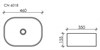 Умывальник чаша накладная Овальная Element 460*350*155мм CN6018 - фото 66342
