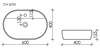 Умывальник накладной Element 600*400*125мм CN6035 - фото 66401