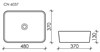 Умывальник чаша накладная прямоугольная Element 480*370*130мм CN6037 - фото 66410