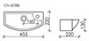 Умывальник подвесной Прямоугольная  с крепежом (чаша слева, отверстие под смеситель справа) Element 455*220*130мм CN6038L - фото 66413