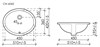 Умывальник овальный встраиваемый под столешницу Element 510*420*195мм, с крепежом и шаблоном для установки CN6042 - фото 66428