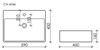 Умывальник чаша накладная прямоугольная Element 590*450*160мм CN6046 - фото 66440
