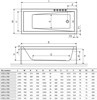 Акриловая ванна WHITECROSS Wave Slim 170x70 см, встраиваемая, белая, с каркасом 25312 - фото 74141