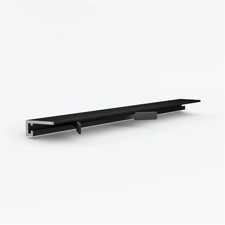 Микроплинтус LACONISTIQ Micro 11 mini Чёрный МУАР RAL9005 (11х5х2000мм) 5 зажимов в комплекте 11-31-200 - фото 107838