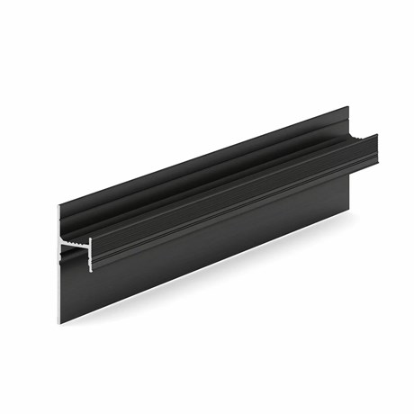 Теневой плинтус LACONISTIQ LIGHT 41, под подсветку , Чёрный МУАР. (41,3х15х3000мм) зазор 20мм. 33-11-300-3 - фото 108239
