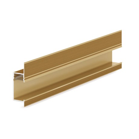 Теневая рейка LACONISTIQ Light Св. золото анодированное (45,7*15,45*3000мм.) под подсветку, вставка FLEX в комплекте 23-15-300 - фото 108377
