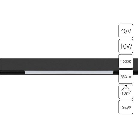 Магнитный трековый светильник Arte Lamp LINEA A4662PL-1BK - фото 109666