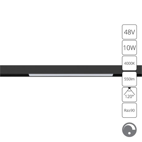 Магнитный трековый светильник Arte Lamp LINEA 0.1-10V A4682PL-1BK - фото 110750