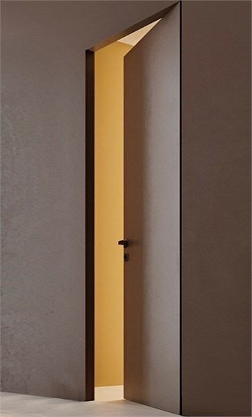 Комплект двери скрытого монтажа Invisible 4, 42 мм (открывание от себя),профиль черный, Ал. кромка с четвертью с 3-х сторон,L/800/2450 O/Invisible4/SR/42/Revers черн/L/800/2450