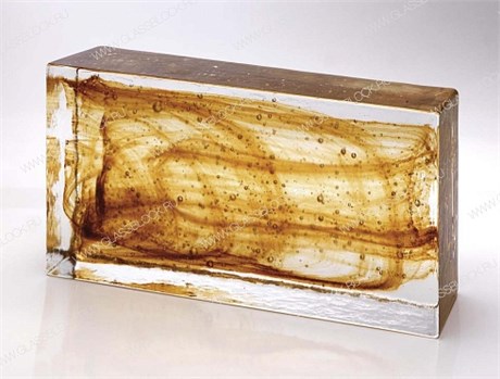Стеклянный кирпич CLOUD&SOUL AMBER (240х117х53) Glass_Brick_AMBER