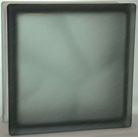 Стеклоблок стандартный окрашенный в массе матовый Волна графит (190х190х80) volncol_mat3