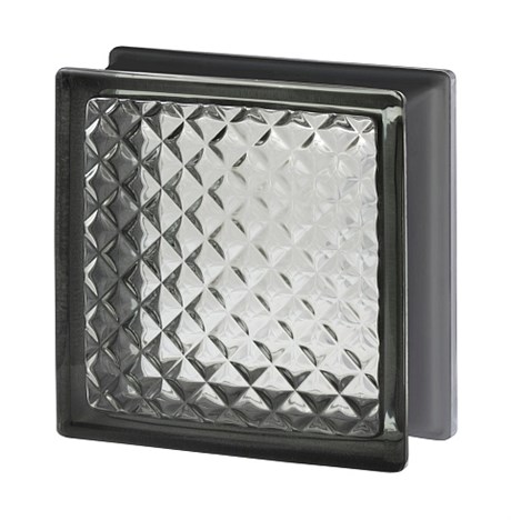 Стеклоблок стандартный черный бриллиант Инка (190х190х80) bl_br_3