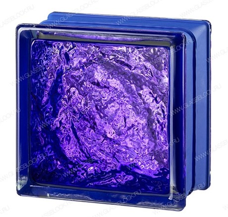 Стеклоблок mini Гладкий Аметист MGs SOPHISTICATED VIOLET (146х146х80) MGs_SOPHISTICATED_VIOLET