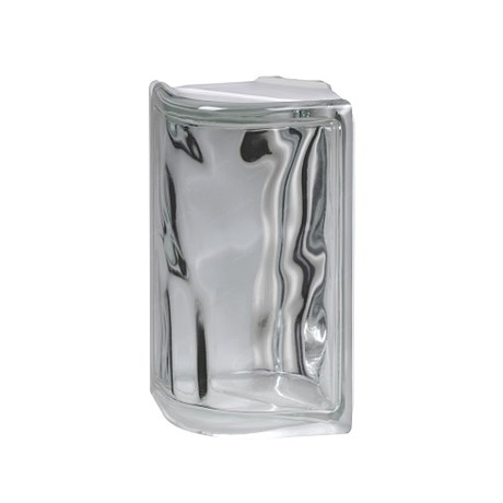 Стеклоблок угловой бесцветный Волна (190х152х80) ugl_1