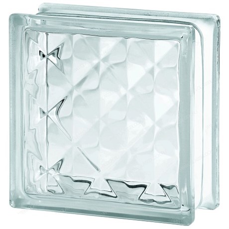 Стеклоблок стандартный бесцветный Пирамида (190х190х80) Pyramid_clear