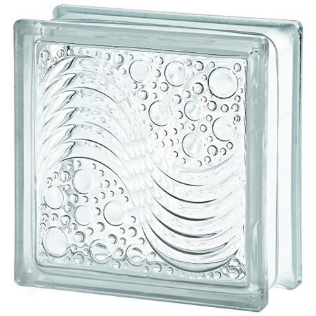 Стеклоблок стандартный бесцветный Морской (190х190х80) Marina_clear