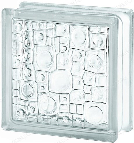 Стеклоблок стандартный бесцветный Губка (190х190х80) CLEAR09