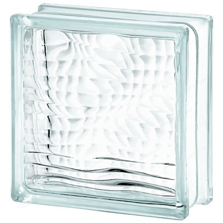 Стеклоблок стандартный бесцветный Водопад (190х190х80) Optical_clear