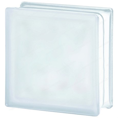 Стеклоблок стандартный бесцветный матовый Волна (190х190х80) Wave_sahara_2s