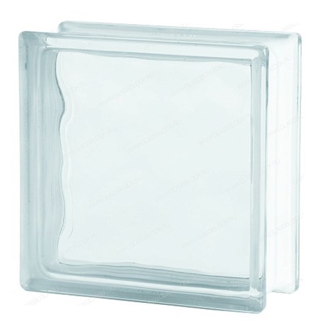 Стеклоблок бронированный бесцветный 1919-8 BSH20 wave (190х190х80) 1919_8_BSH20_wave