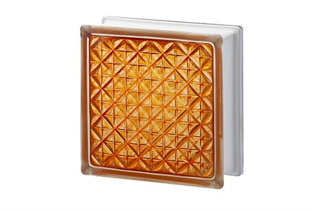 Стеклоблок Империал АКТИС оранжевый (197х197х80) AKT_197197_6