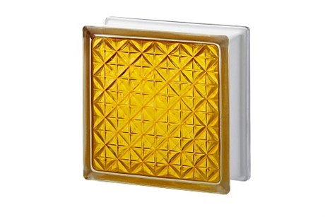 Стеклоблок Империал АКТИС медовый (197х197х80) AKT_197197_9