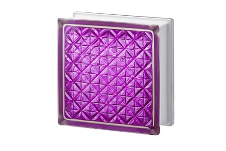 Стеклоблок Империал АКТИС малиновый (197х197х80) AKT_197197_10