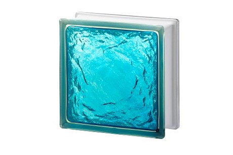 Стеклоблок Империал АЙС бирюза (197х197х80) ICE_197197_15