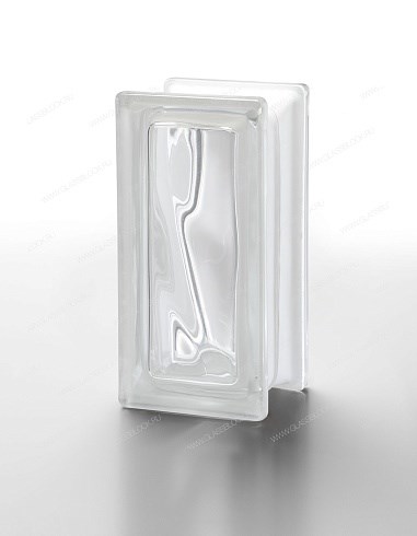 Стеклоблок половинка бесцветный Волна Neutro R09 O (190х90х80) Neutro_R09_O