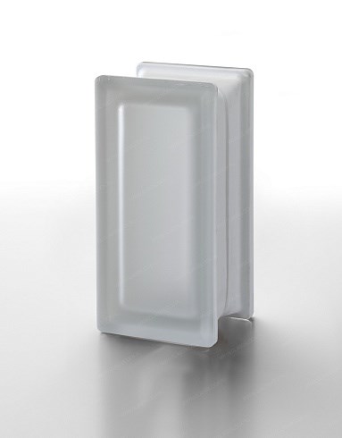 Стеклоблок половинка бесцветный матовый Гладкий Neutro R09 T SAT (190х90х80) Neutro_R09_T_SAT