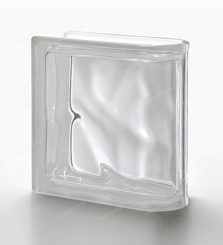 Стеклоблок торцевой бесцветный Волна Neutro TER Lineare O (190х190х80) Neutro_TER_Lineare_O