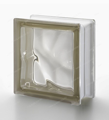 Стеклоблок стандартный окрашенный в массе Волна Siena Q19 O (190х190х80) Siena_Q19_O