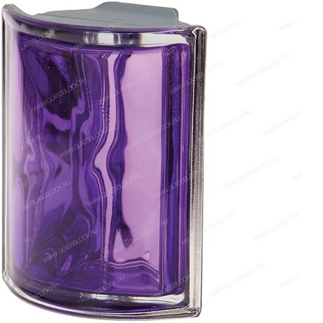 Стеклоблок угловой металлизированный (зеркальный) Гладкий Indaco Ang O Met (190х152х80) Indaco_Ang_O_Met