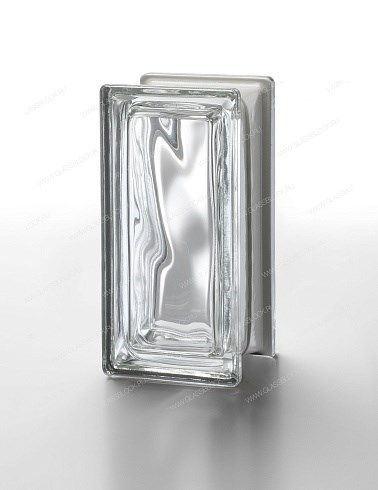 Стеклоблок половинка металлизированный (зеркальный) Гладкий Neutro R09 O MET (190х90х80) Neutro_R09_O_MET