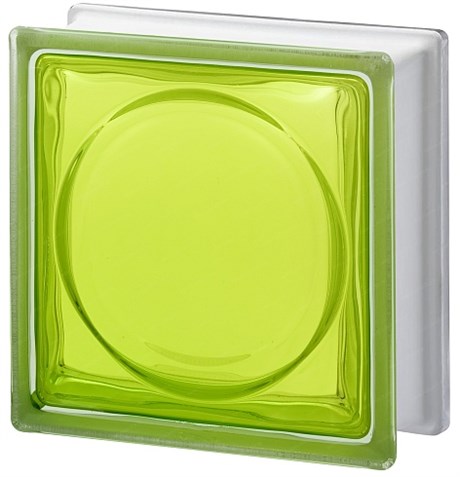 Стеклоблок стандартный окрашенный внутри Альфа тархун (190х190х80) alf_vn_2