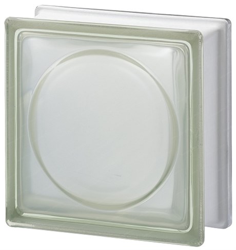 Стеклоблок стандартный окрашенный внутри Альфа молочный 30% (190х190х80) alf_vn_9