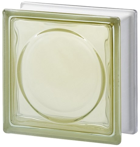 Стеклоблок стандартный окрашенный внутри Альфа коричневый (190х190х80) alf_vn_12