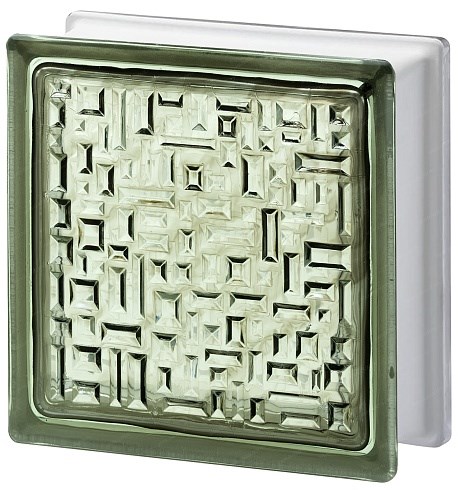 Стеклоблок стандартный окрашенный внутри Майя опал (190х190х80) maia_vn_7