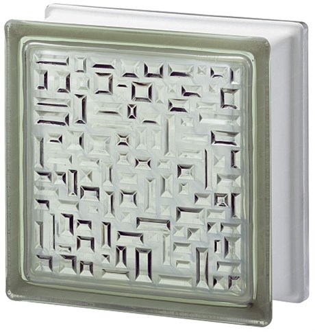 Стеклоблок стандартный окрашенный внутри Майя молочный 30% (190х190х80) maia_vn_9