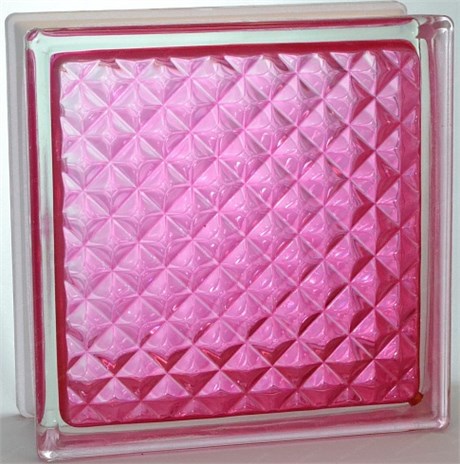 Стеклоблок стандартный окрашенный внутри Инка розовый (190х190х80) inka_vn_2