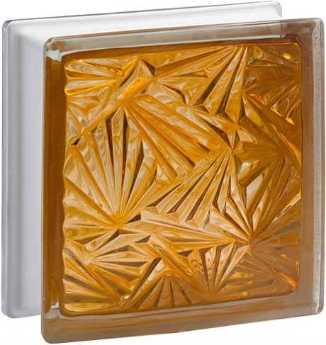 Стеклоблок стандартный окрашенный внутри Мороз оранжевый (190х190х80) moroz_vn_6