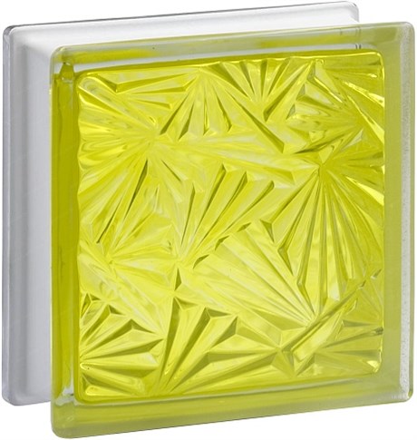 Стеклоблок стандартный окрашенный внутри Мороз желтый (190х190х80) moroz_vn_14